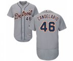 Detroit Tigers #46 Jeimer Candelario Grey Road Flex Base Authentic Collection Baseball Jersey