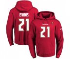 Tampa Bay Buccaneers #21 Justin Evans Red Name & Number Pullover Hoodie