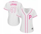 Women's Pittsburgh Pirates #47 Francisco Liriano Authentic White Fashion Cool Base Baseball Jersey