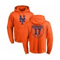 New York Mets #17 Keith Hernandez Orange RBI Pullover Hoodie