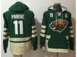 Minnesota Wild #11 Zach Parise Green Name & Number Pullover NHL Hoodie