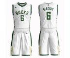 Milwaukee Bucks #6 Eric Bledsoe Swingman White Basketball Suit Jersey - Association Edition