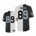 Oakland Raiders #89 Amari Cooper Elite Black White Split Fashion NFL Jersey