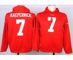 San Francisco 49ers #7 Colin Kaepernick red[pullover hooded sweatshirt]