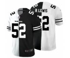 Baltimore Ravens #52 Ray Lewis Black V White Peace Split Vapor Untouchable Limited Football Jersey
