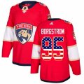 Florida Panthers #95 Henrik Borgstrom Authentic Red USA Flag Fashion NHL Jersey