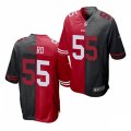 San Francisco 49ers #55 Dee Ford Nike Scarlet Black Split Two Tone Jersey