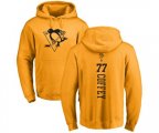 NHL Adidas Pittsburgh Penguins #77 Paul Coffey Gold One Color Backer Pullover Hoodie