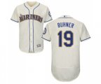 Seattle Mariners #19 Jay Buhner Cream Alternate Flex Base Authentic Collection Baseball Jersey