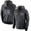 Kansas City Chiefs #14 Demarcus Robinson Stitched Black Anthracite Salute to Service Player Performance Hoodie