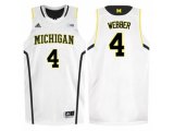 Michigan Wolverines Chirs Webber #4 Basketball Authentic Jersey - White
