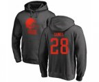 Cleveland Browns #28 Phillip Gaines Ash One Color Pullover Hoodie