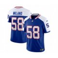 Buffalo Bills #58 Matt Milano Blue White 2023 F.U.S.E. Throwback Vapor Untouchable Limited Football Stitched Jersey
