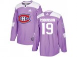 Montreal Canadiens #19 Larry Robinson Purple Authentic Fights Cancer Stitched NHL Jersey