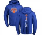 New York Knicks #3 John Starks Royal Blue Backer Pullover Hoodie