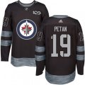 Winnipeg Jets #19 Nic Petan Premier Black 1917-2017 100th Anniversary NHL Jersey