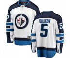 Winnipeg Jets #5 Dmitry Kulikov Fanatics Branded White Away Breakaway NHL Jersey