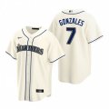 Nike Seattle Mariners #7 Marco Gonzales Cream Alternate Stitched Baseball Jersey