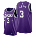 Purple Los Angeles Lakers #3 Anthony Davis 2021-22 City Edition Stitched Jersey
