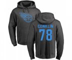 Tennessee Titans #78 Jack Conklin Ash One Color Pullover Hoodie