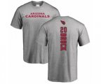 Arizona Cardinals #20 Tramaine Brock Ash Backer T-Shirt