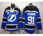 Tampa Bay Lightning #91 Steve Stamkos Blue-Black pullover hooded A