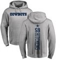 Dallas Cowboys #59 Anthony Hitchens Ash Backer Pullover Hoodie