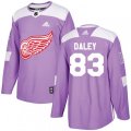 Detroit Red Wings #83 Trevor Daley Authentic Purple Fights Cancer Practice NHL Jersey