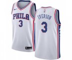 Philadelphia 76ers #3 Allen Iverson Swingman White Home NBA Jersey - Association Edition