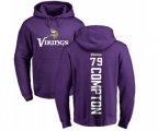 Minnesota Vikings #79 Tom Compton Purple Backer Pullover Hoodie