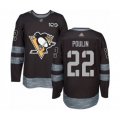 Pittsburgh Penguins #22 Samuel Poulin Authentic Black 1917-2017 100th Anniversary Hockey Jersey