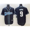 Carolina Panthers #9 Bryce Young Black Cool Base Stitched Baseball Jersey
