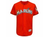 Marlins Majestic Alternate Blank Fire Red Flex Base Authentic Collection Team Jersey