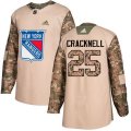 New York Rangers #25 Adam Cracknell Authentic Camo Veterans Day Practice NHL Jersey