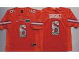 Florida Gators #6 Jeff Driskel Orange Player Fashion Stitched NCAA Jersey