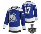 Tampa Bay Lightning #17 Alex Killorn Blue Road Authentic 2021 NHL Stanley Cup Final Patch Jersey