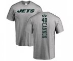 New York Jets #40 Trenton Cannon Ash Backer T-Shirt