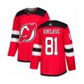 New Jersey Devils #81 Michael Vukojevic Authentic Red Home Hockey Jersey