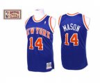 New York Knicks #14 Anthony Mason Swingman Royal Blue Throwback Basketball Jersey