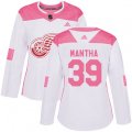 Women's Detroit Red Wings #39 Anthony Mantha Authentic White Pink Fashion NHL Jersey