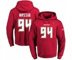 Tampa Bay Buccaneers #94 Carl Nassib Red Name & Number Pullover Hoodie
