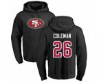 San Francisco 49ers #26 Tevin Coleman Black Name & Number Logo Pullover Hoodie