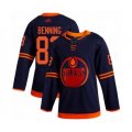 Edmonton Oilers #83 Matt Benning Authentic Navy Blue Alternate Hockey Jersey