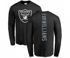 Oakland Raiders #16 Tyrell Williams Black Backer Long Sleeve T-Shirt