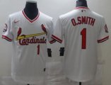 Nike St. Louis Cardinals #1 Ozzie Smith White Jersey