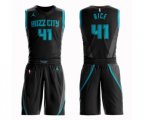 Charlotte Hornets #41 Glen Rice Authentic Black Basketball Suit Jersey - City Edition