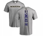 Baltimore Ravens #83 Willie Snead IV Ash Backer T-Shirt