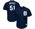 Detroit Tigers #51 Matt Moore Replica Navy Blue Alternate Cool Base Baseball Jersey