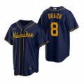 Nike Milwaukee Brewers #8 Ryan Braun Navy Alternate Stitched Baseball Jersey