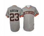 1968 Detroit Tigers #23 Kirk Gibson Authentic Grey Throwback Baseball Jersey